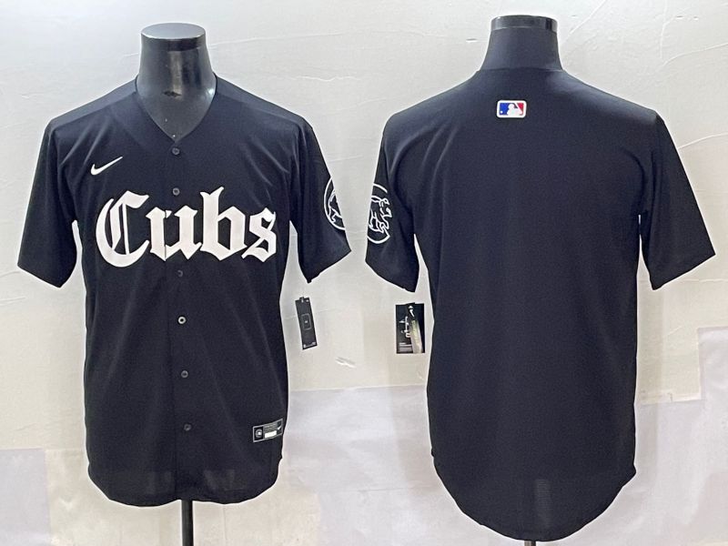 Men 2025 Chicago Cubs Blank Black Five generations Joint Name Nike MLB Jersey style 1->chicago cubs->MLB Jersey